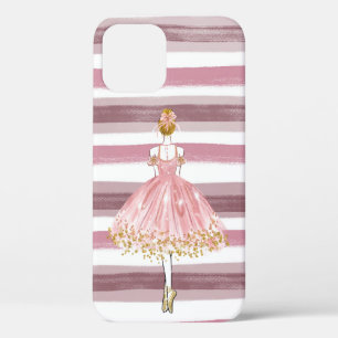 Schöne Ballerina Pastel Pink Streifen Case-Mate iPhone Hülle