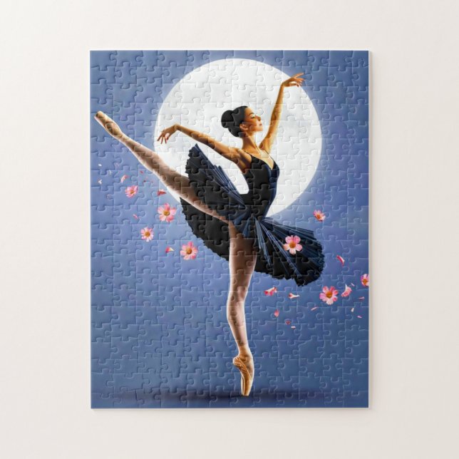 Schöne Ballerina Tanz beim Mondlicht (Vertikal)