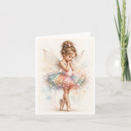 Schöne Ballerina-Tänzerin in einer eleganten Pose Karte