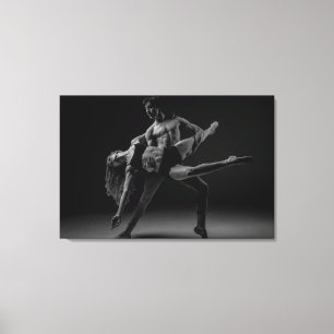 Schöne Ballett-Paar-Wand-Schwarzweiss-Kunst Leinwanddruck