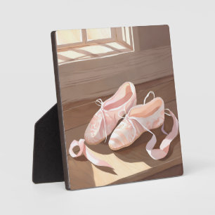 Schöne Ballettschuhe   Hübsches Rosa Fotoplatte