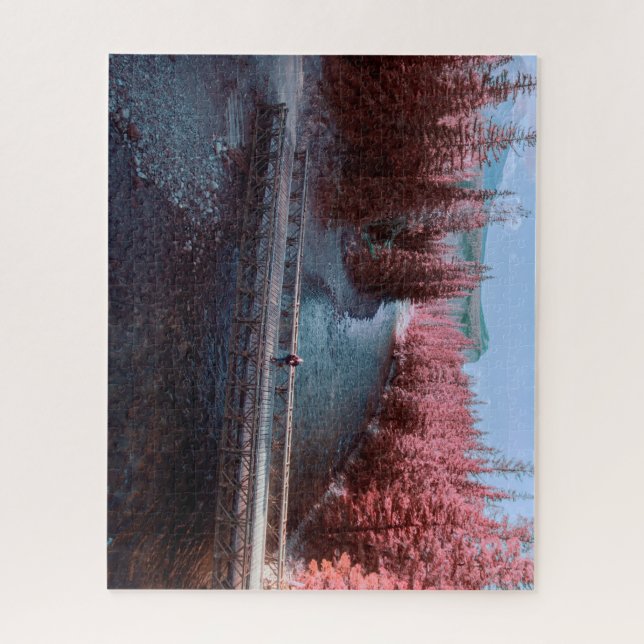 Schöne Bäume & Stream Jigsaw Puzzle (Vertikal)