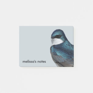 Schöne Baumschlucht: Songbird auf einem Draht Post-it Klebezettel
