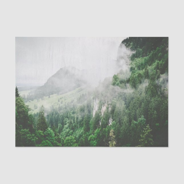 Schöne bayerische Waldberge Seidenpapier (Vorderseite)