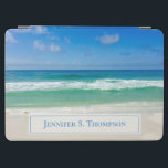 Schöne Beach Fotografie Ozeanwellen maßgeschneider iPad Air Hülle<br><div class="desc">Ein wunderschönes Meeresfoto,  das im idealen Urlaubsort Destin aufgenommen wurde,  macht Florida zu einem hübschen personalisierten Strand-iPad-Gehäuse. Das wunderschöne grüne Wasser von Sandestin weht bis zum sandigen Meeresufer unter einem ruhigen blauen Himmel,  um das perfekte iPad-Cover am Foto für Ihren tropischen Inselausflug in diesem Sommer zu machen.</div>