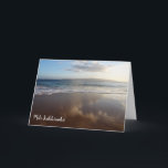 Schöne Beach Hawaiian Weihnachtskarte Feiertagskarte<br><div class="desc">Im schönen Big Beach auf der Insel Maui,  Hawaii,  Strand,  Wellen,  und blauer Himmel getroffen wünschen Ihren Freunden und Familie ein frohes Weihnachtsfest! Passen Sie Ihre eigenen Formulierungen auf der Vorderseite und die Botschaft auf der Innenseite an. Suchen Sie passende Artikel in meinem Shop: RusticandPaw</div>