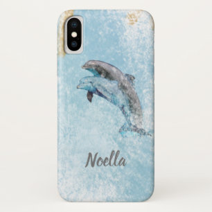 Schöne Beach Theme Jumping Dolphins Art Case-Mate iPhone Hülle