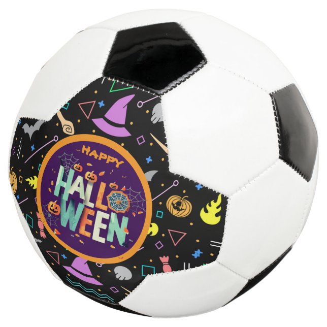 Schöne Beängstigende Halloween-Muster Fußball (Dreiviertel)