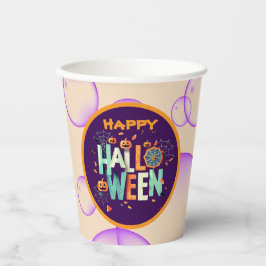 Schöne Beängstigende Halloween-Muster Pappbecher