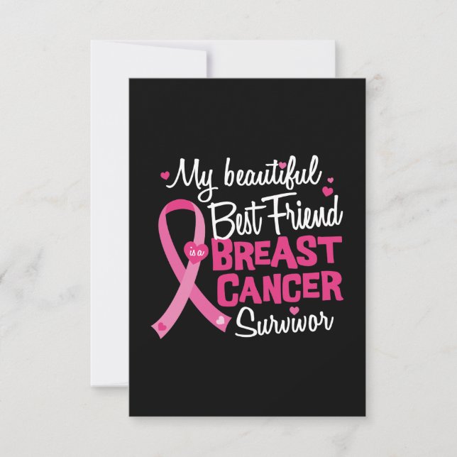 Schöne Beautiful Friend Breast Cancour Survivor Karte (Vorderseite)