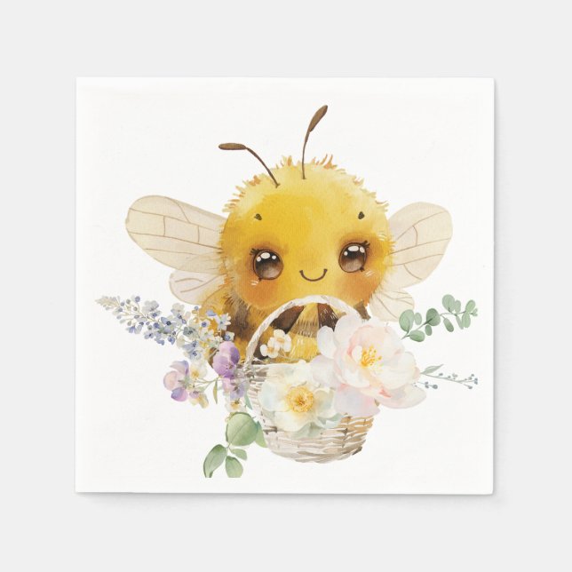 Schöne Bee Cocktail Napkins Serviette (Vorderseite)