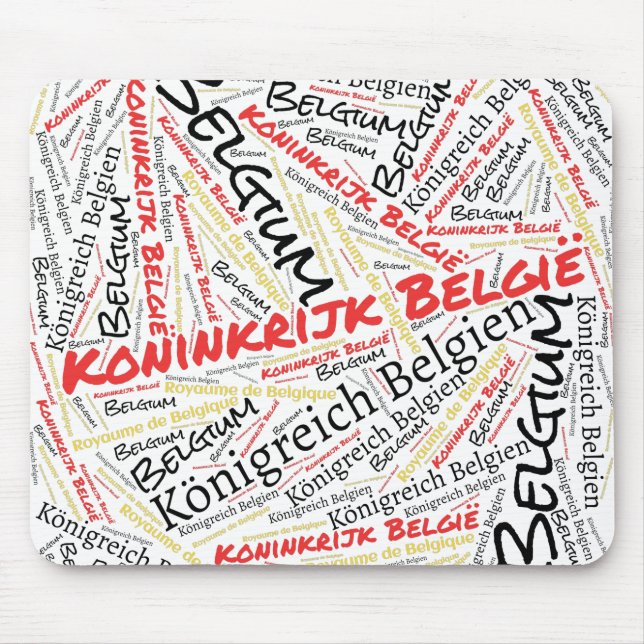 Schöne Belgien Flag Farben Patriotic Mousepad (Vorne)