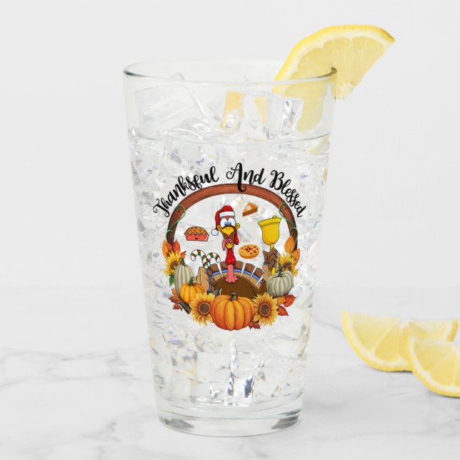 Schöne, beliebte Erntedank Herbstkollektion Glas (Rückseite Ice)