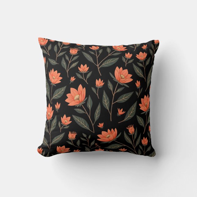 Schöne, beliebte Sammlung Vintager Blumen Kissen (Vorderseite)