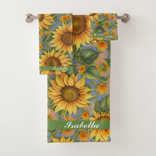 Schöne, beliebte Sonnenblumensammlung Badhandtuch Set (Insitu)