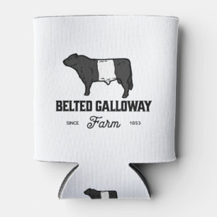 Schöne Belted Galloway Kuh rundes Abzeichen oder D Dosenkühler