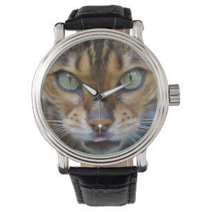 Schöne Bengalische Katze Armbanduhr