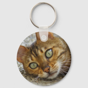 Schöne Bengalische Katze Schlüsselanhänger