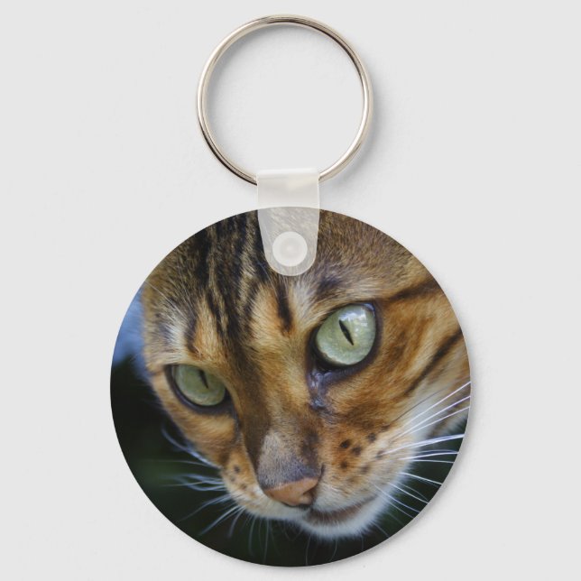 Schöne Bengalische Katze Schlüsselanhänger (Vorderseite)
