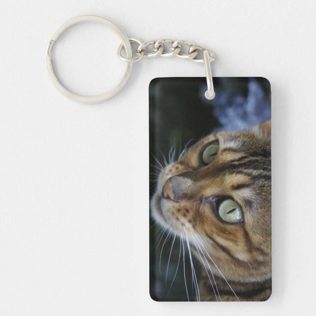 Schöne Bengalische Katze Schlüsselanhänger (Vorderseite)