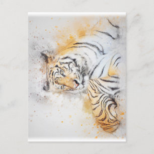 Schöne Bengalische Tigermalerei Postkarte
