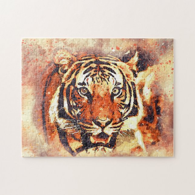 Schöne Bengalische Tigermalerei | Wildkatze (Horizontal)