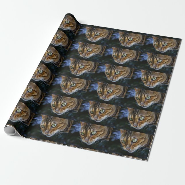 Schöne Bengalkatze Geschenkpapier (Ungerollt)