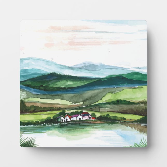 Schöne Berglandschaft Fotoplatte (Vorderseite)