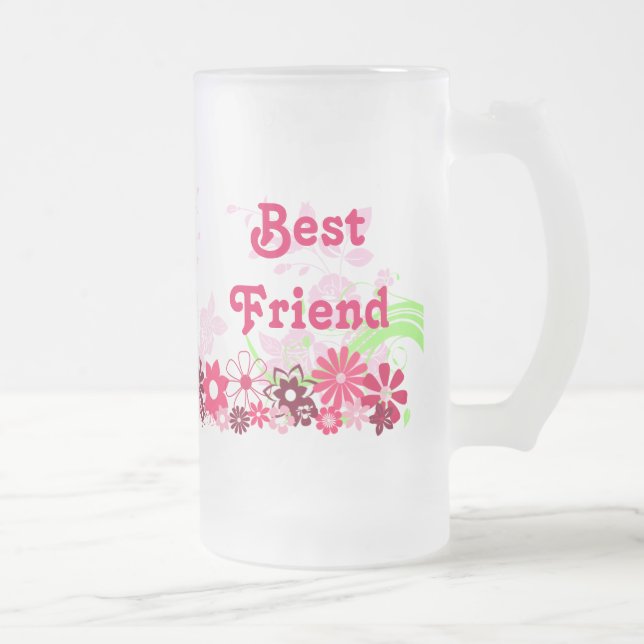 Schöne bester Freund-Freundschaft BESTE FREUNDIN Mattglas Bierglas (Rechts)