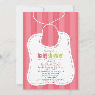 Schöne Bib Babydusche Einladung