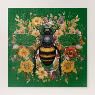 Schöne Bienen und Wildblumen