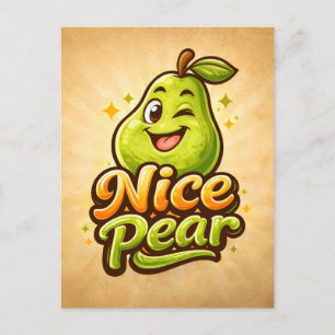 Schöne Birne - Fühlt sich fruchtig an - Foodie-Fre Postkarte