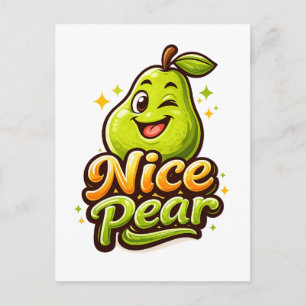 Schöne Birne - Fühlt sich fruchtig an - Foodie-Fre Postkarte