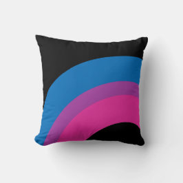 Schöne Bisexuelle Fahne Rainbow Black Kissen