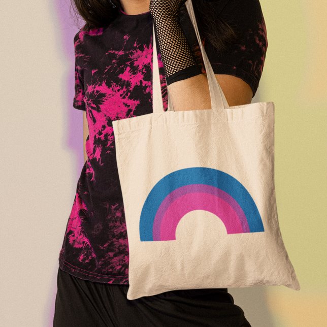Schöne Bisexuelle Fahne Rainbow Black Tragetasche (Von Creator hochgeladen)