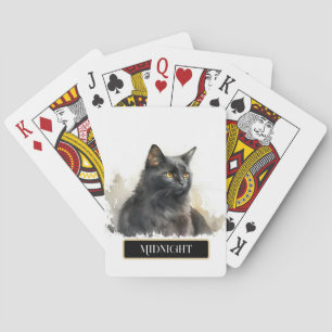 Schöne Black Cat Personalize Spielkarten