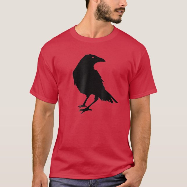 Schöne Black Crow Raven Bird-Silhouette T-Shirt (Vorderseite)