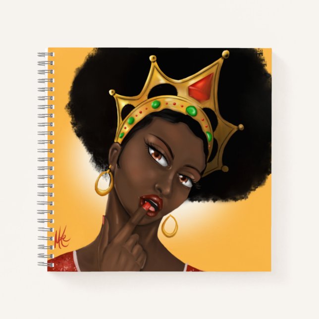 Schöne Black Queen Notizbuch (Vorderseite)