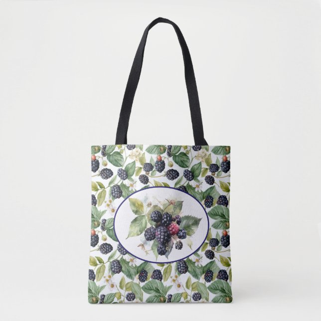 Schöne BlackBerry Aquarellkunst Tasche (Vorderseite)