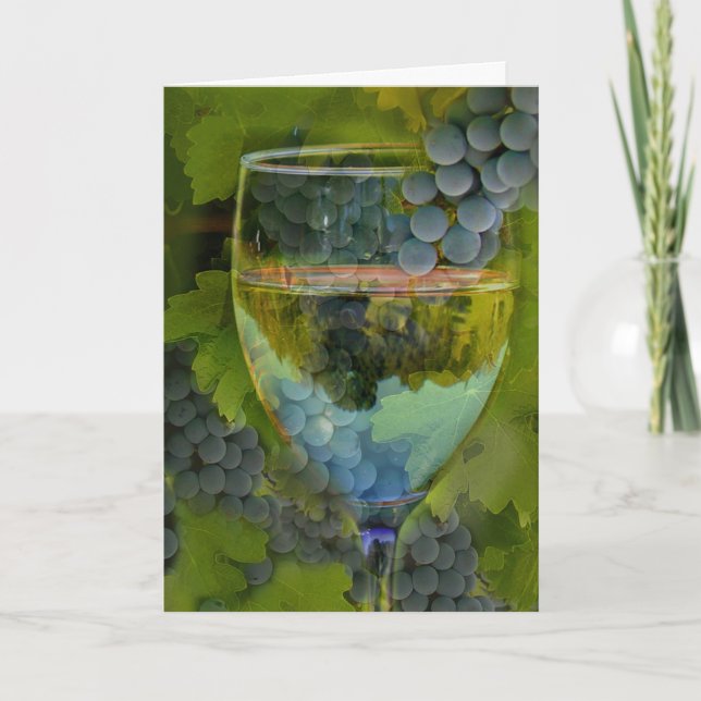 Schöne Blank Wine Art Mitteilungskarten (Vorderseite)