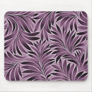 Schöne Blätter in Eggplant Lila Mousepad