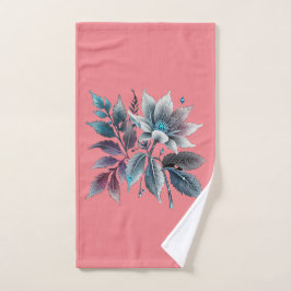 schöne Blätter und Blumen Handtuch