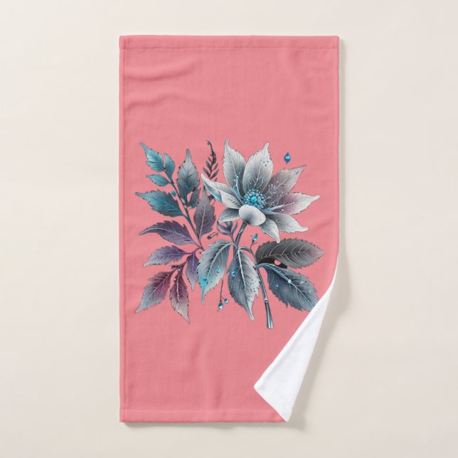 schöne Blätter und Blumen Handtuch (Handtuch)