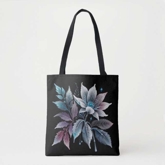schöne Blätter und Blumen Tasche (Vorderseite)