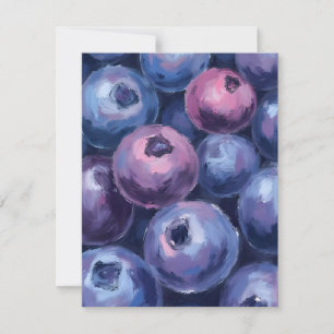 Schöne Blaubeeren Obstmalerei Dankeskarte