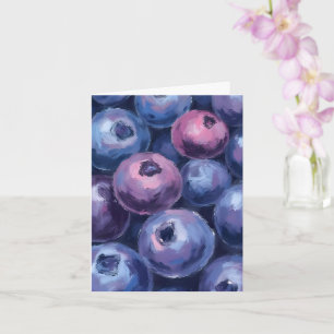 Schöne Blaubeeren Obstmalerei Karte