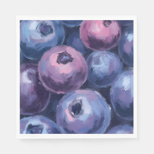 Schöne Blaubeeren Obstmalerei Serviette
