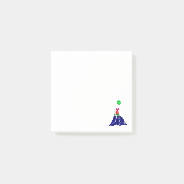 Schöne Blaubeerkleiderentwurfs-Post-Itanmerkungen Post-it Klebezettel (Vorderseite)