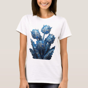 Schöne blaue ABSTRACT ART Statement Design T-Shirt
