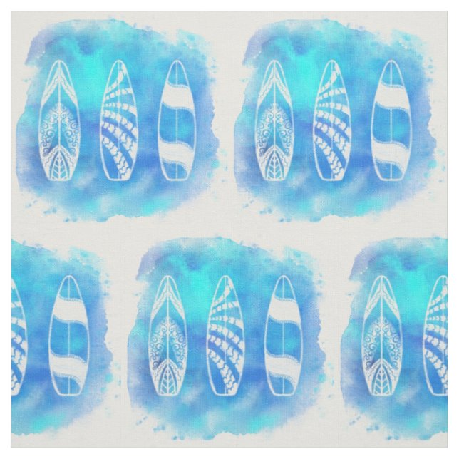 Schöne blaue Aquarelltafeln Kunst Stoff (Muster)